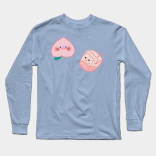 cute kawaii pastel pink peach and strawberry milk Long Sleeve T-Shirt